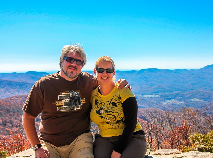 Bret & Mary on Brasstown Bald, Blue Ridge Mountains, GA
