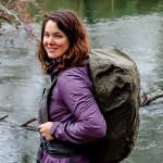 Chelsea Millar hiking in the Blue Ridge Mountains near Pisgah National Forest