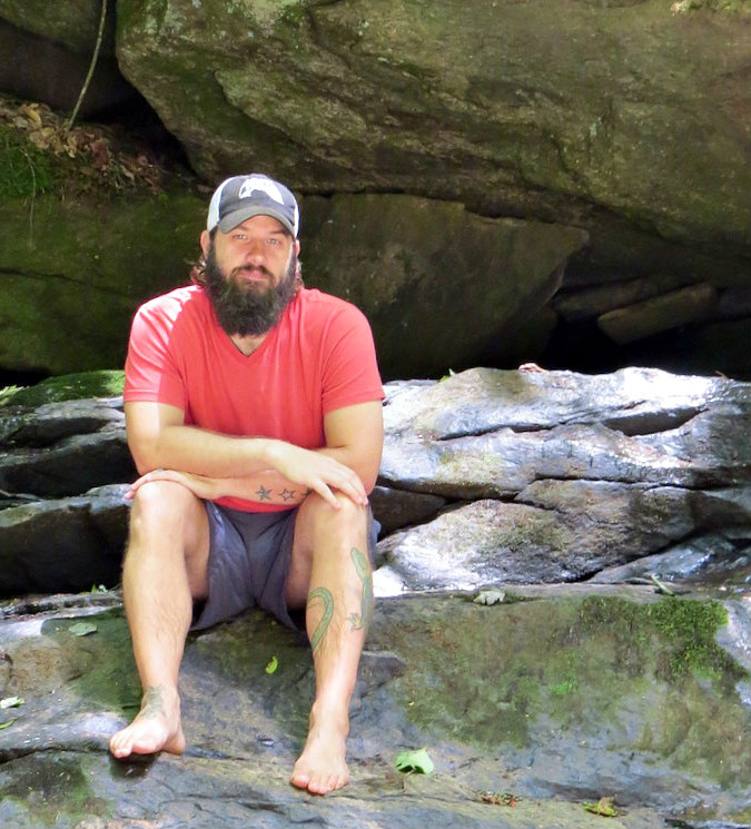 Jonathon Engels on Connestee Trail in the Blue Ridge Mountains NC