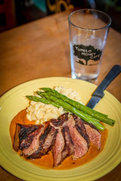Hanger Steak at Tupelo Honey Cafe in Asheville NC