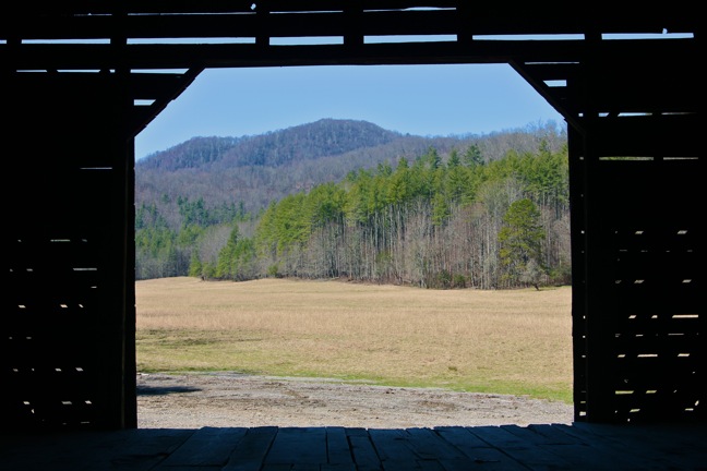 View From Inside a Barn in Cataloochee Valley