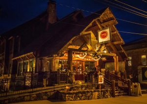 Exterior view of Harvest on Main Restaurant in Downtown Blue Ridge, GA