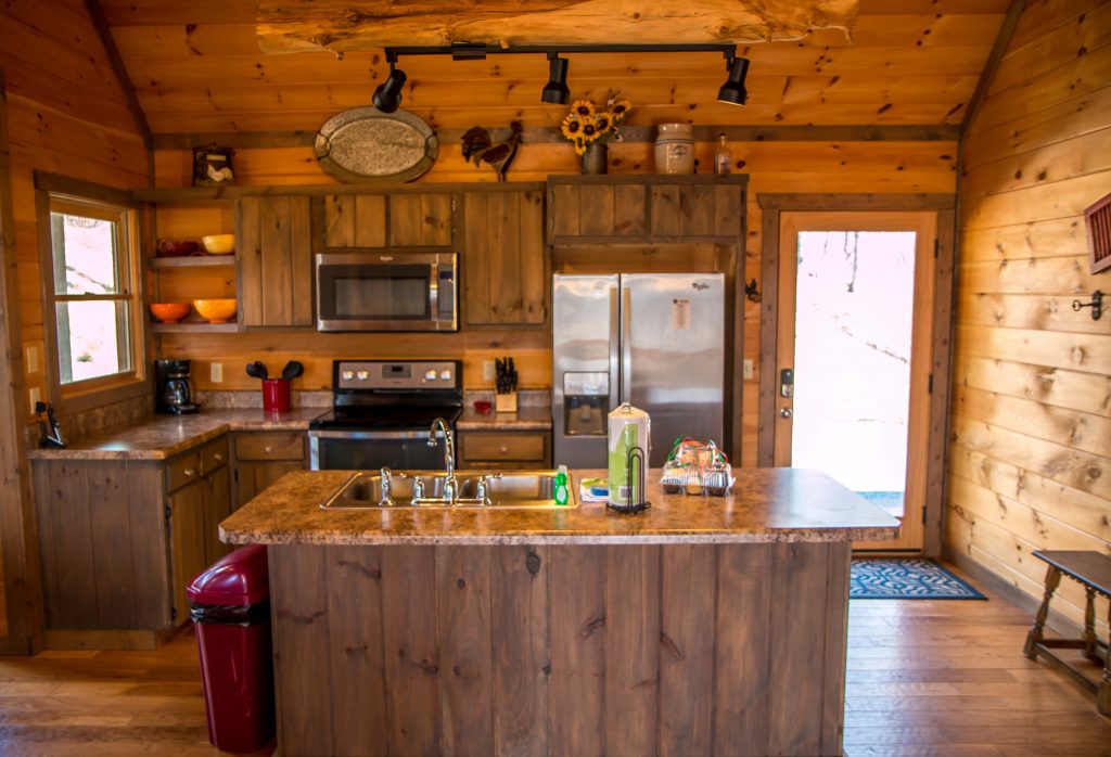 Kitchen at Wood Haven Retreat in Blue Ridge, GA