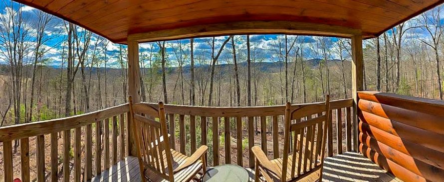View from Master Suite Balcony at Wood Haven Retreat in Blue Ridge, GA