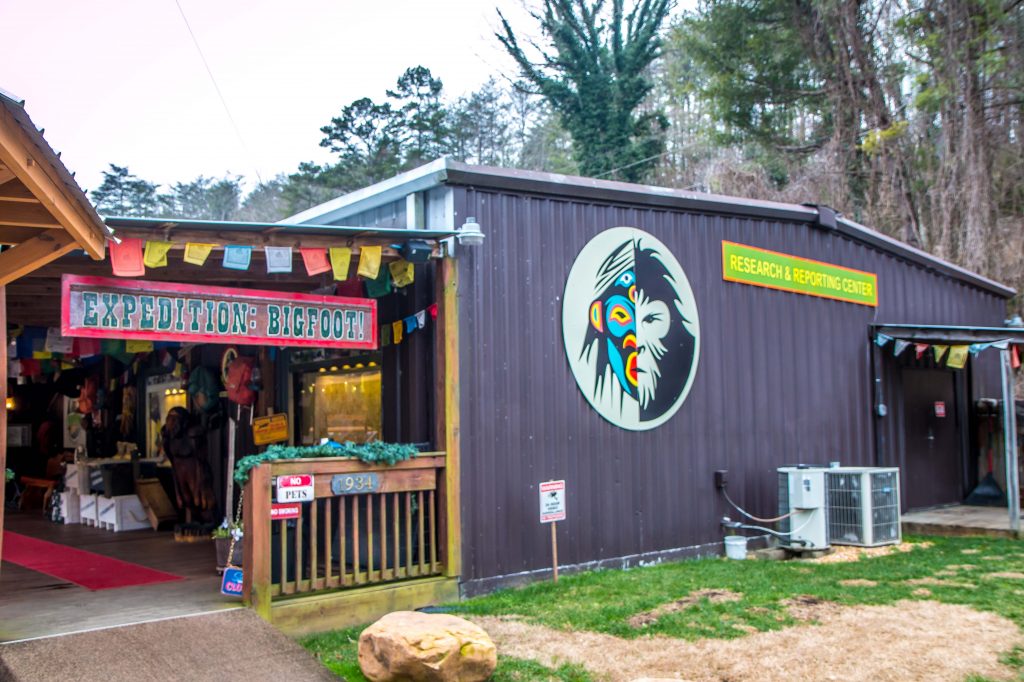 Exterior of Expedition Bigfoot Museum in in Cherry Log, GA - best places to go in Georgia