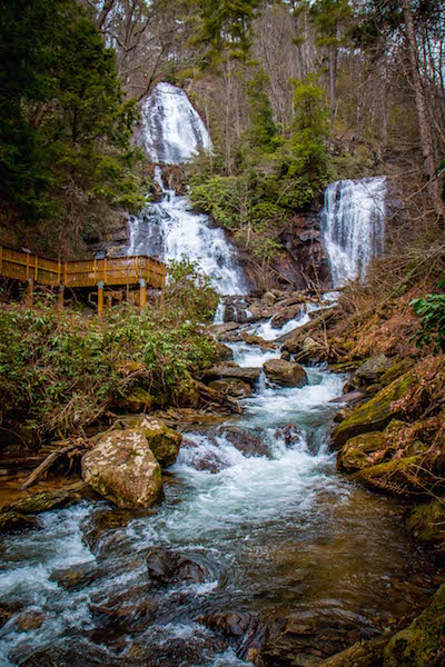 Anna Ruby Falls in Unicoi State Park near Helen, GA