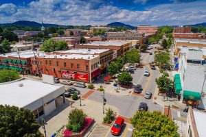 Aerial view of Hendersonville NC