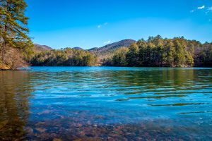 Beautiful scenery at Unicoi Lake-Smith Lake in Unicoi State Park, GA