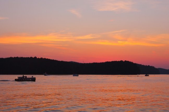 Sunset on Lake Allatoona near Red Top Mountain State Park - Hiking Trails in Atlanta