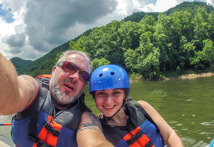 Father & Daughter Rafting Trip in New River Gorge, West Virginia