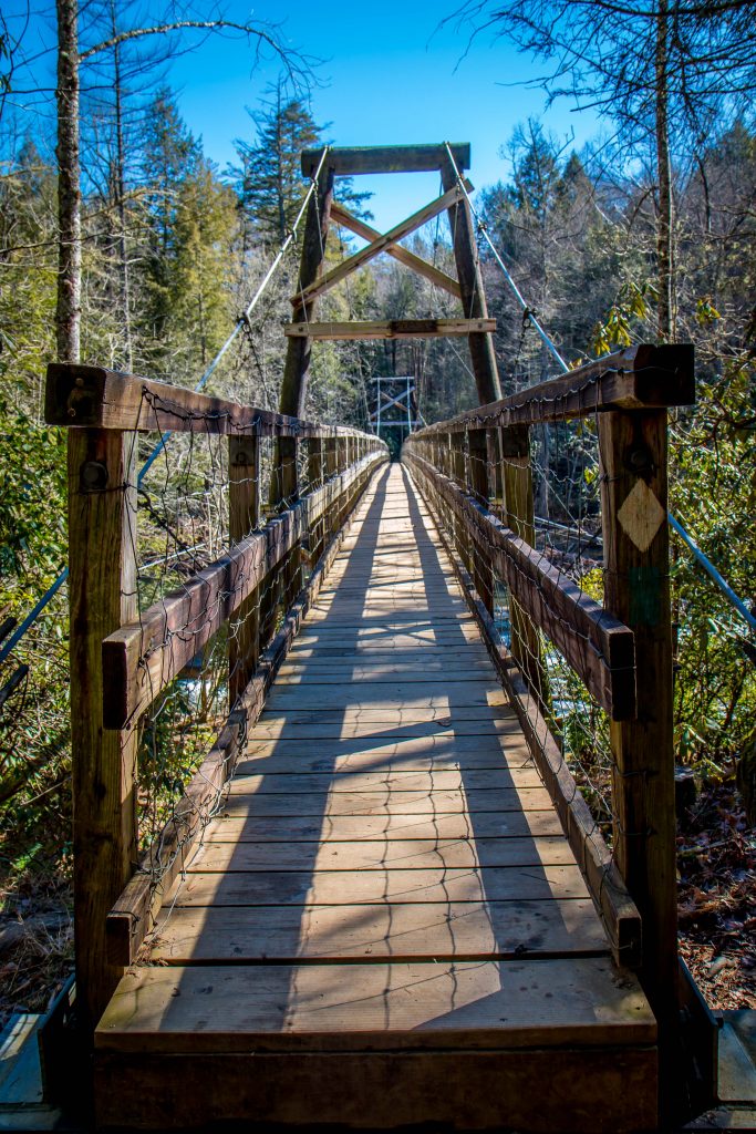 Toccoa Swinging Bridge in Blue Ridge GA