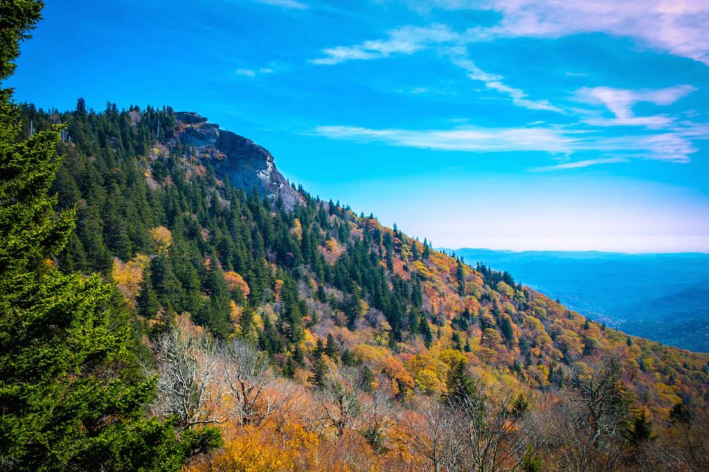 Devil's Courthouse Overlook on Blue Ridge Parkway in NC