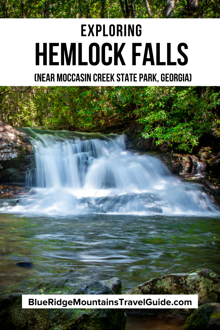 How to Get to Hemlock Falls at Moccasin Creek State Park, Georgia. Includes history, hiking highlights, and driving directions. Hiking trails with waterfalls in Georgia | Hemlock Falls Trails | Hemlock Falls hiking | North Georgia Waterfalls | North GA Waterfalls | Best waterfalls in Georgia | Moccasin Creek State Park | GA Waterfalls | Lake Burton | easy waterfall hikes