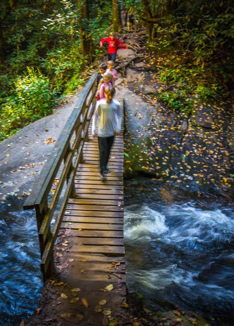 Kids Hiking the Hemlock Falls Trail, GA