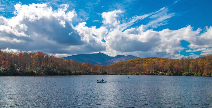 Lake Price in Julian Price Memorial Park, Blue Ridge Mountains North Carolina