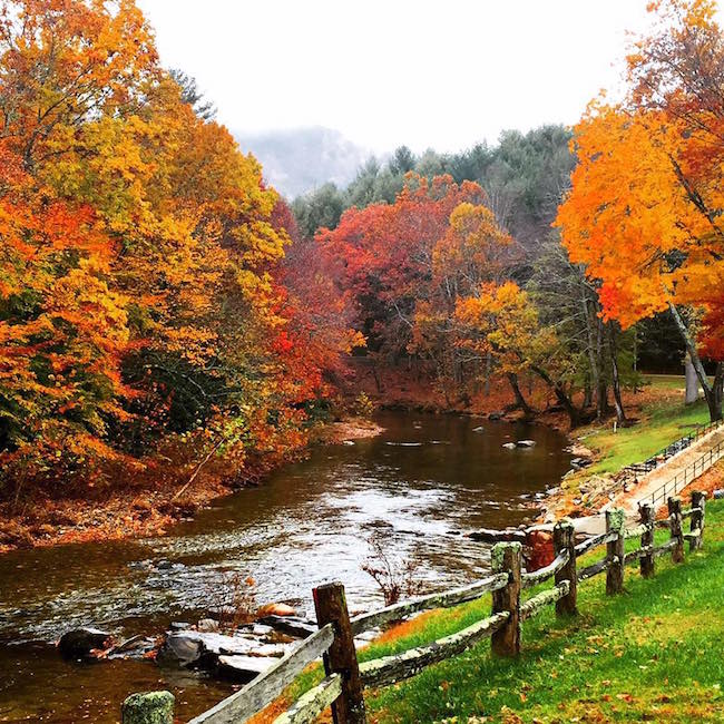 North Carolina's Toe River in Autumn at the Toe River Campground