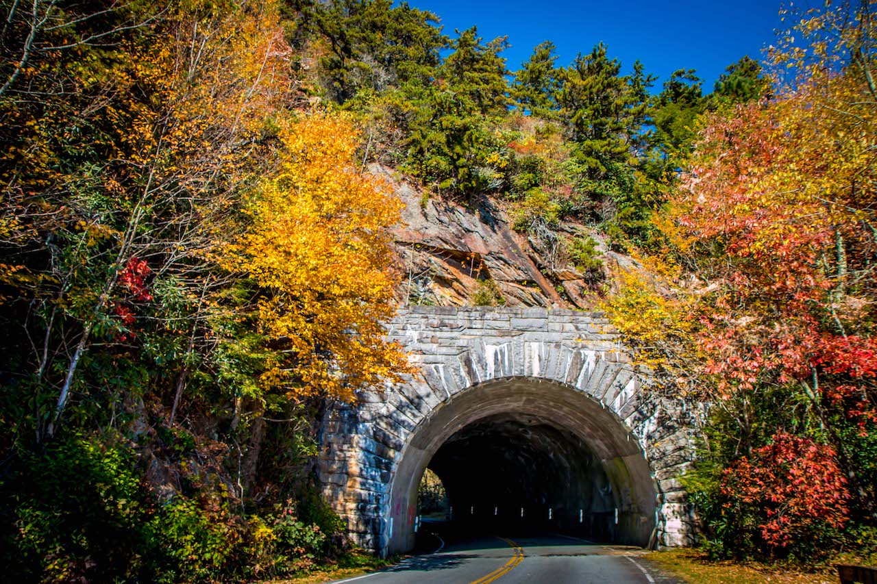 Blue Ridge Parkway Tunnel near Little Switzerland NC