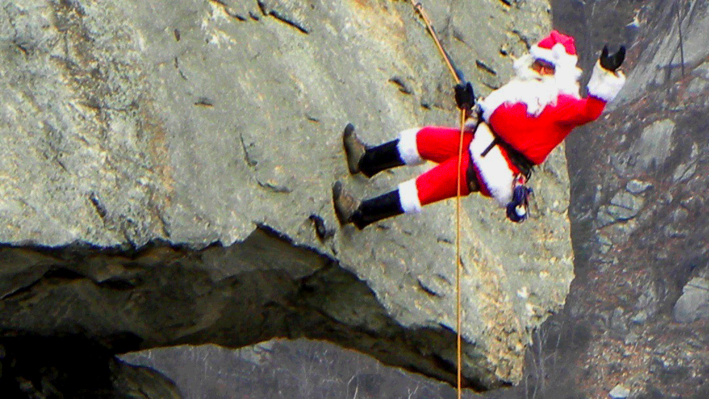 Santa on the Chimney