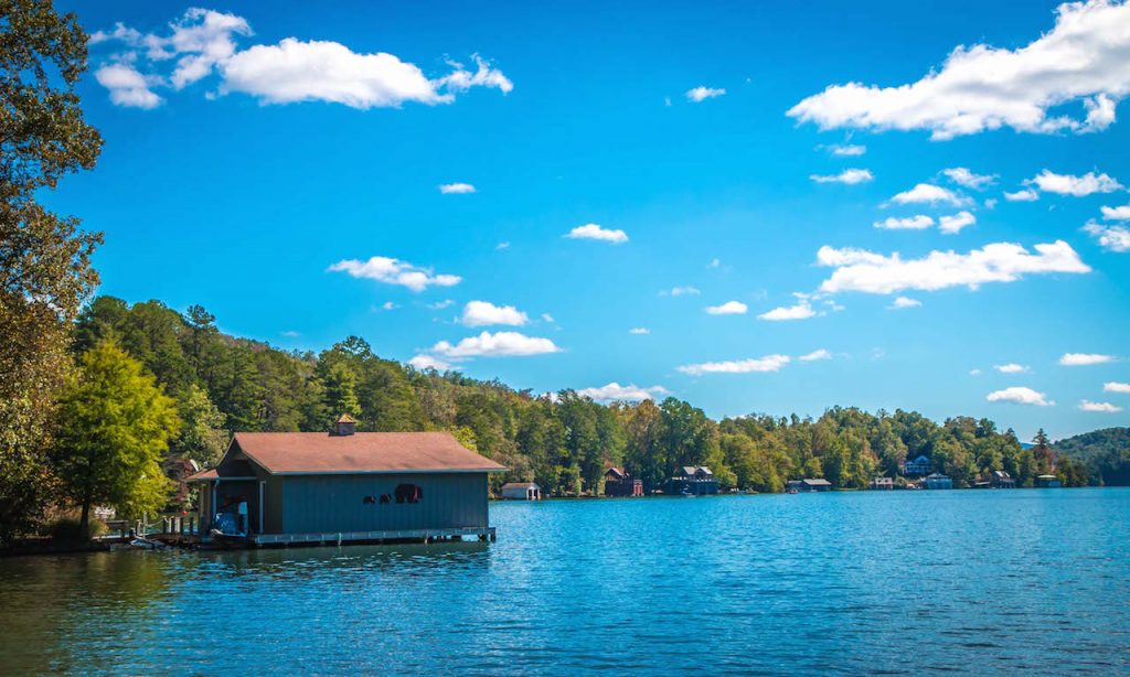 Lake Burton Boathouse at Moccasin Creek State Park