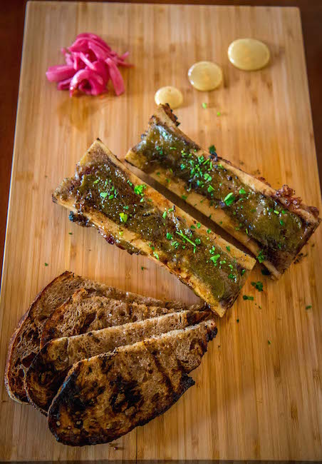 Grilled Bone Marrow at Asheville Proper Restaurant