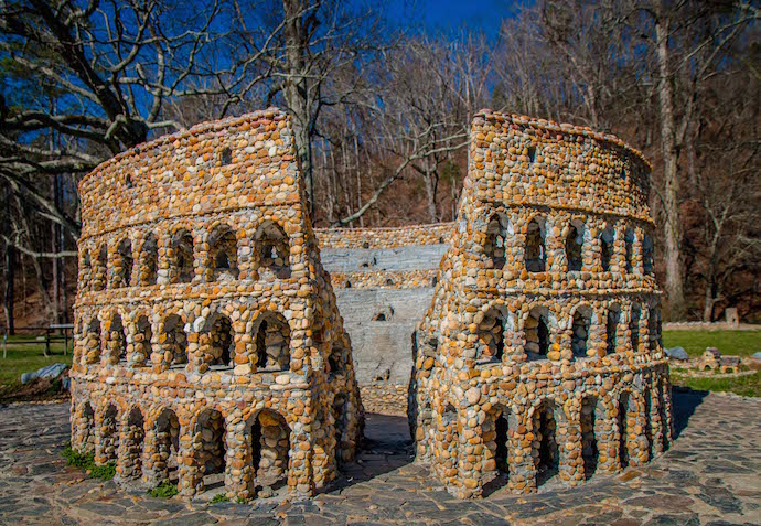 Roman Coliseum at the Rock Garden in Calhoun GA