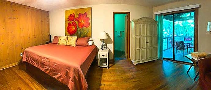 Master Bedroom of Roundhouse Rental Cabin Near Helen GA