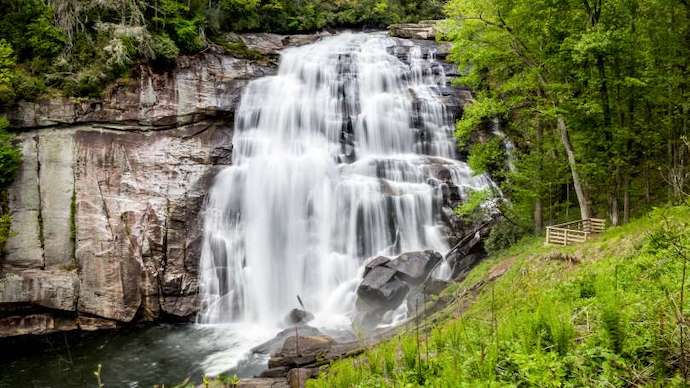 Rainbow Falls in Gorges State Park, NC - best NC waterfalls