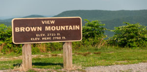 Looking for Brown Mountain Lights at the Brown Mountain Overlook near Morganton NC