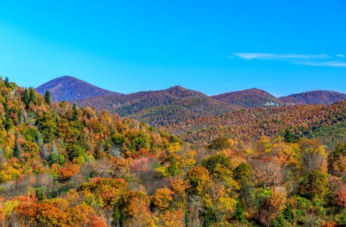 View of Mount Pisgah and Frying Pan Mountain from the Blue Ridge Parkway 