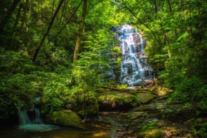 Horsetrough Falls Near Helen GA