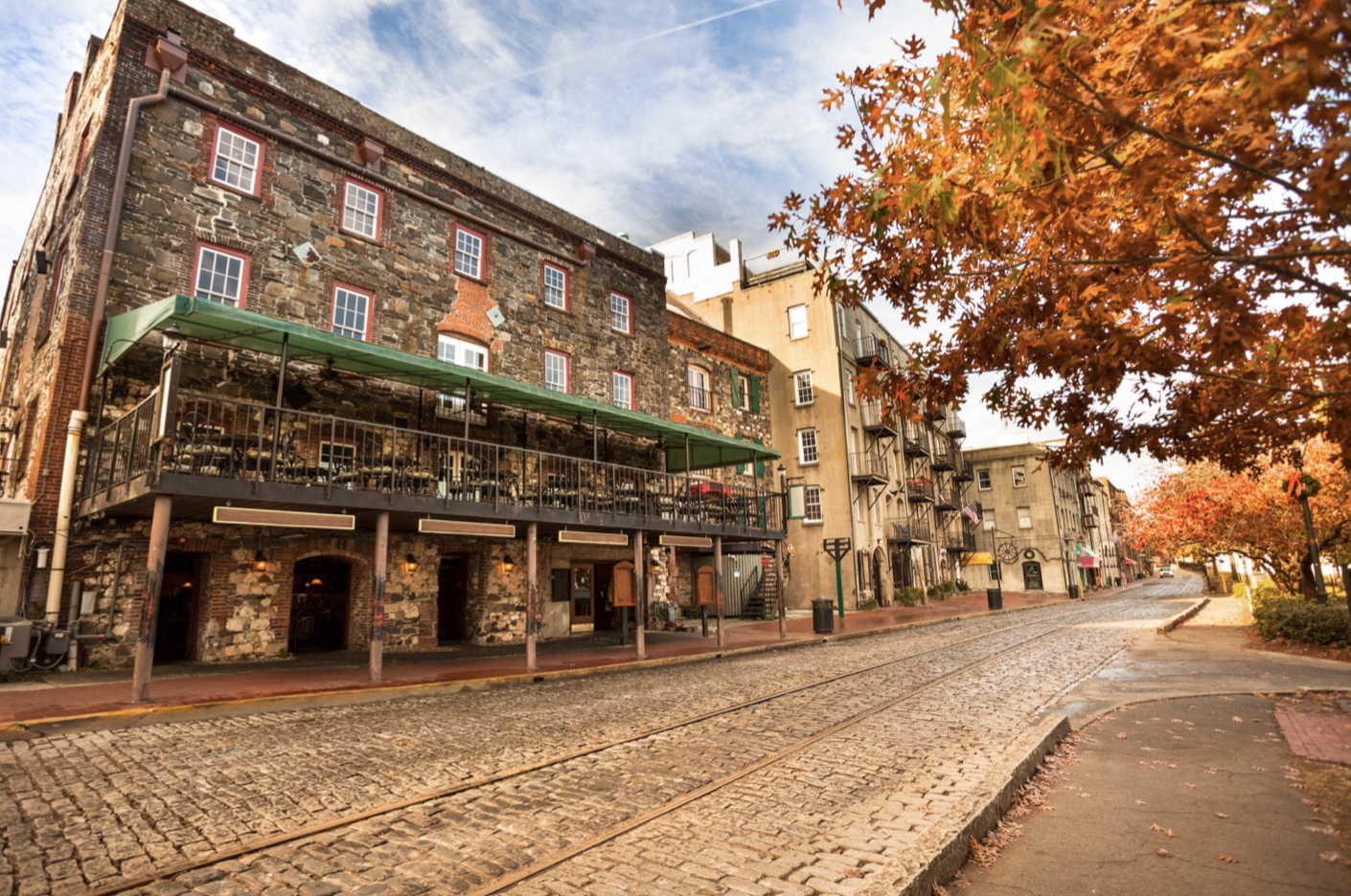 Downtown River Street Savannah Georgia - fun places to visit in Georgia 