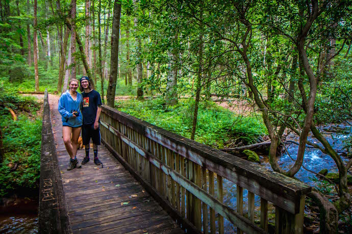 Horsetrough Falls Bridge over the Chattahoochee River headwaters