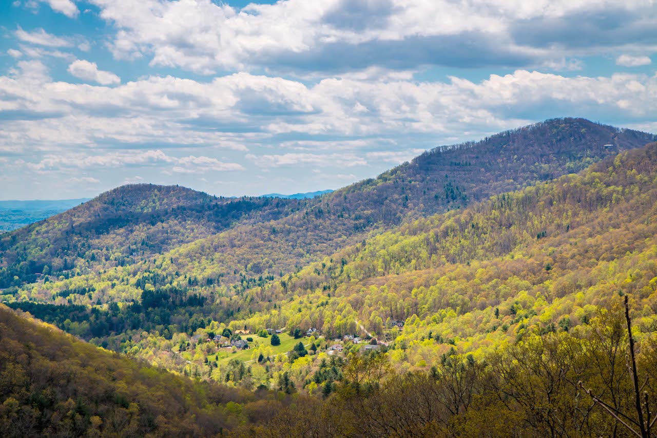 Bull Creek Valley Overlook on the Blue Ridge Parkway near Weaverville NC