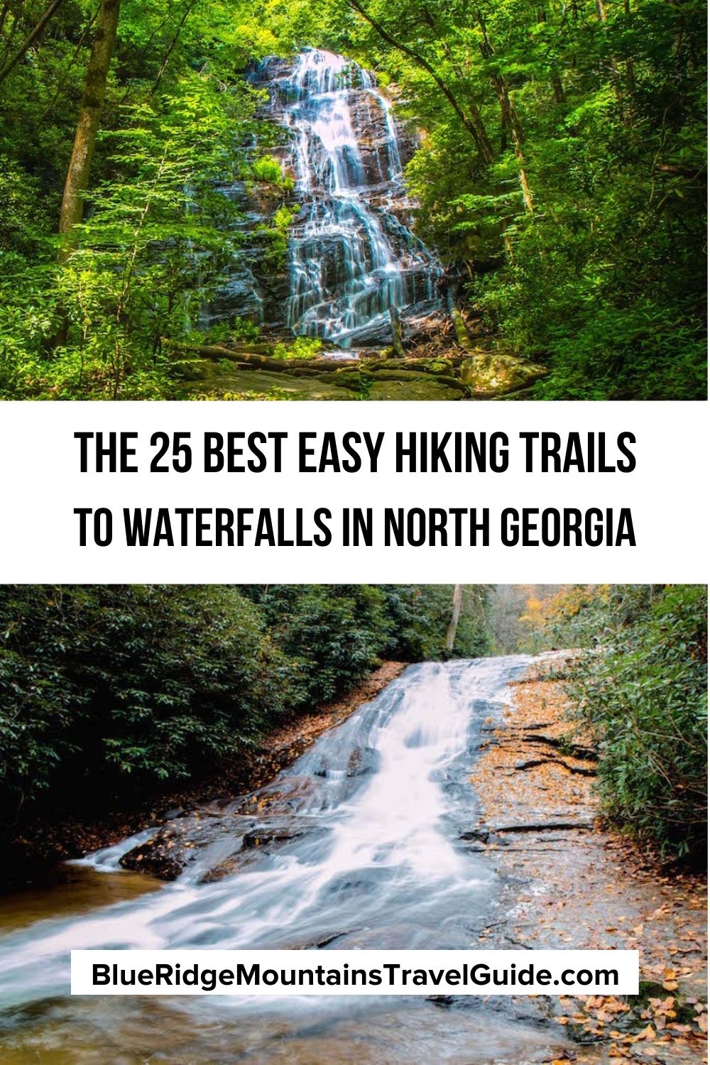 The Best Easy Hiking Trails to Waterfalls in Georgia featuring waterfalls near Blue Ridge, Helen, Clayton, Blairsville, and Atlanta. | ga waterfalls | waterfall in ga | north georgia waterfalls | waterfalls in northern georgia | falls in georgia | north georgia waterfall | waterfalls north georgia | falls georgia | waterfalls in ga | georgia waterfalls | best waterfalls in georgia | waterfalls near atlanta | waterfall hikes in ga | hiking in georgia waterfalls