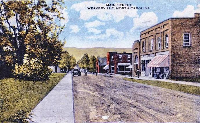 Historic Photo of Downtown Weaverville at Dry Ridge Historical Museum