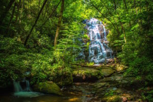 Horsetrough Falls in the Mark Trail Wilderness Near Helen GA
