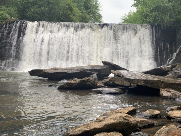 Vickery Creek Falls at Roswell Mill in Roswell GA