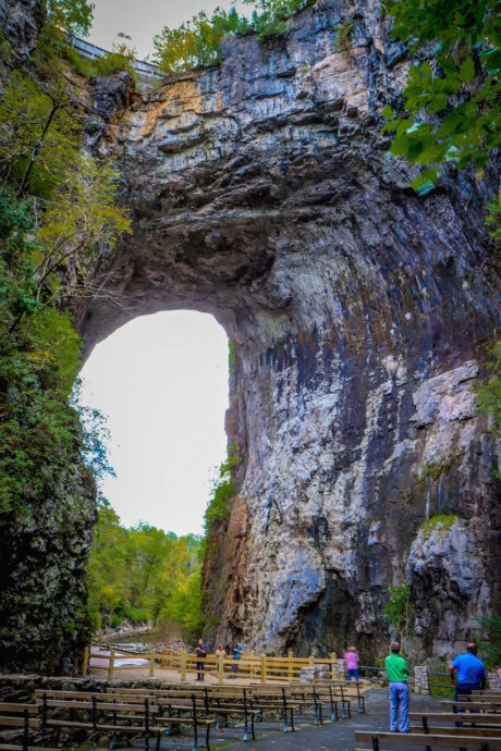 Rear view of the Natural Bridge