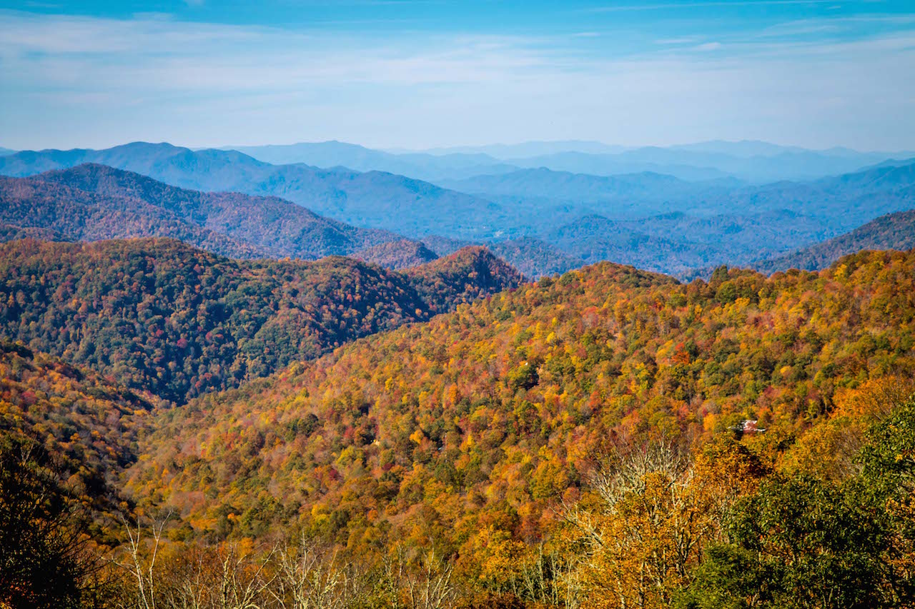 Thunderstruck Ridge Overlook on the Blue Ridge Parkway Milepost 454.4