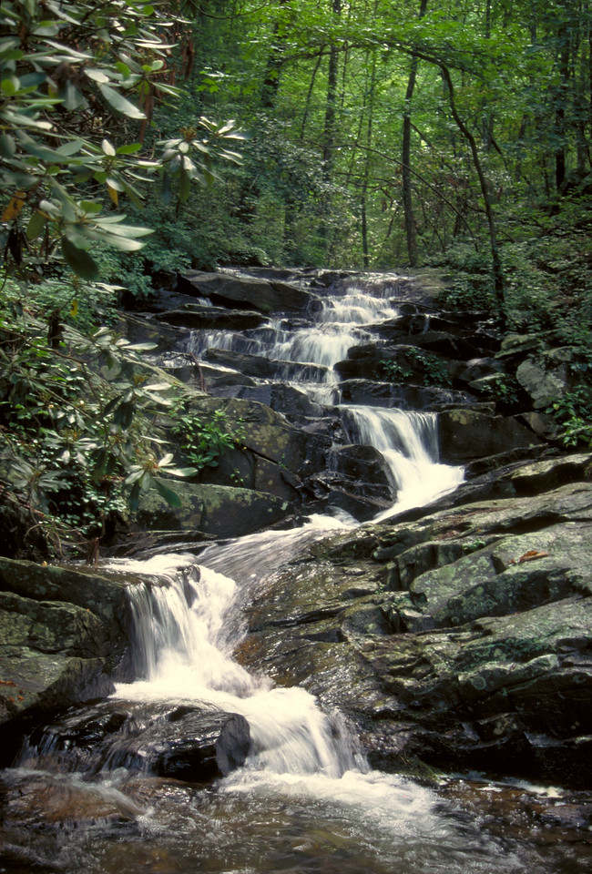 Upper Gold Mine Creek Falls in Fort Mountain State Park near Ellijay GA - waterfall hikes in ga 