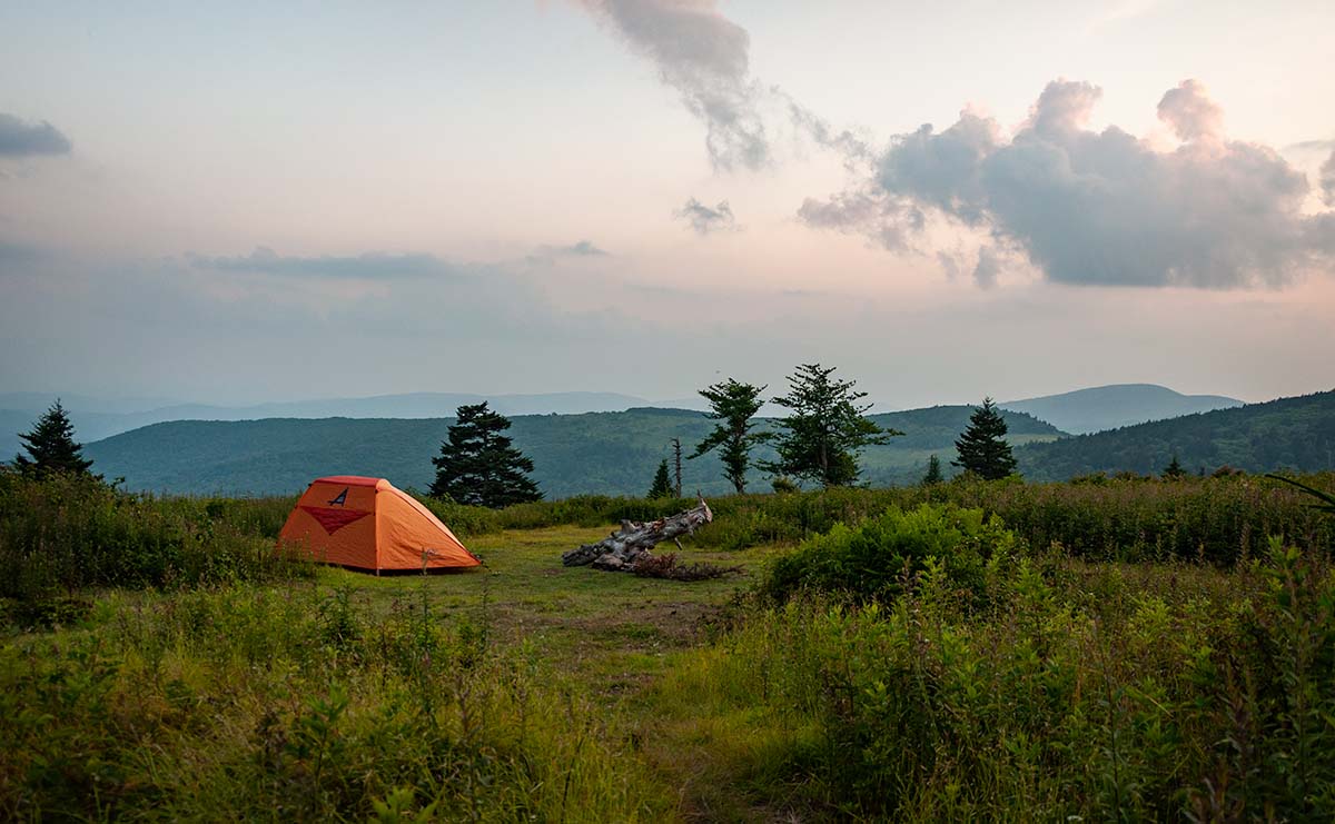 Camping and Hiking in Grayson Highlands State Park VA