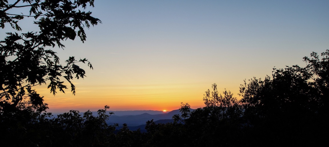 Sunset on Springer Mountain