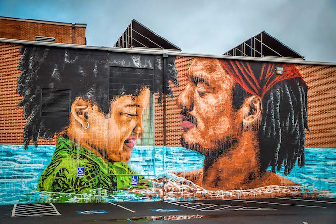 Mural on the Waynesboro Street Art Trail in Waynesboro Virginia