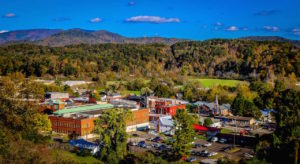 Bird's Eye View of Downtown Ellijay GA