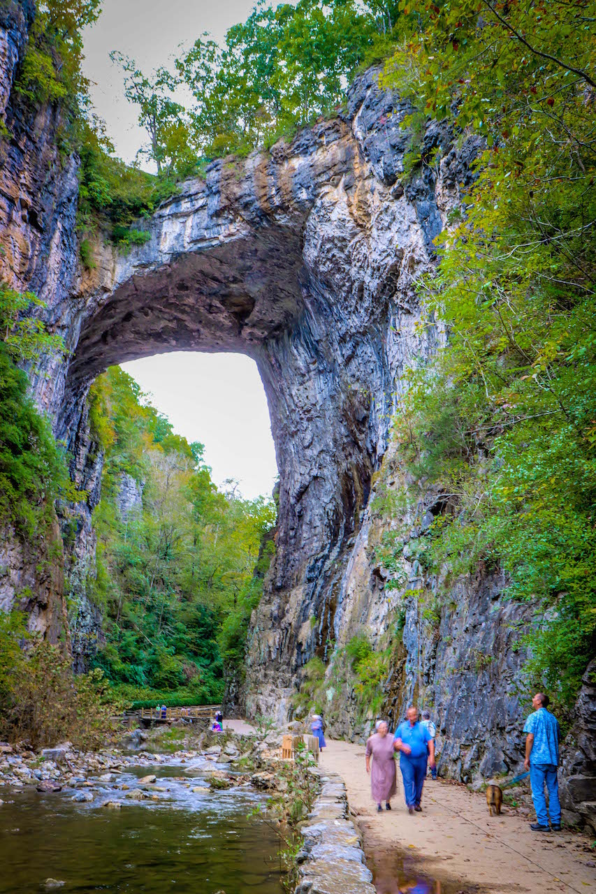 The Front of Natural Bridge in Natural Bridge VA