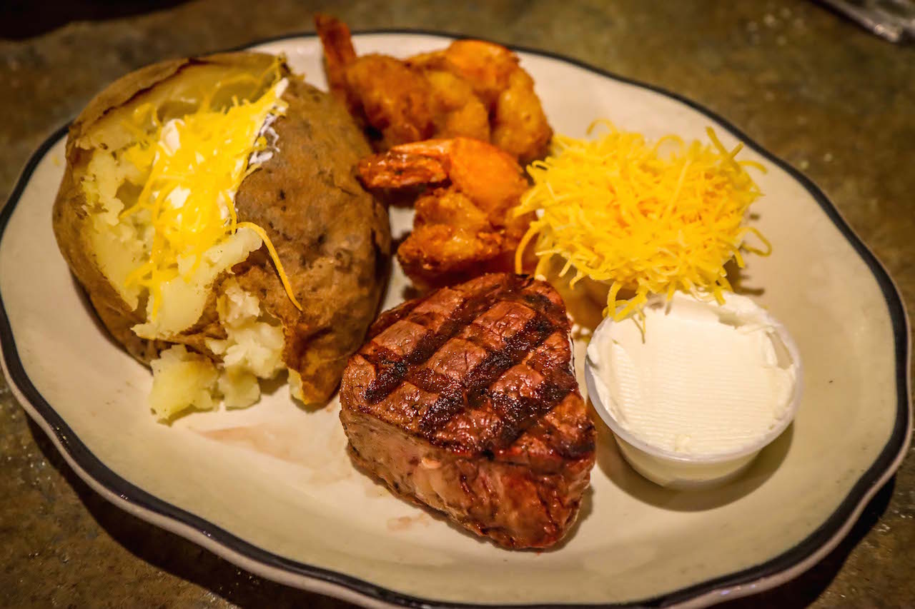 Surf n Turf at Paul's Steakhouse in Downtown Helen GA