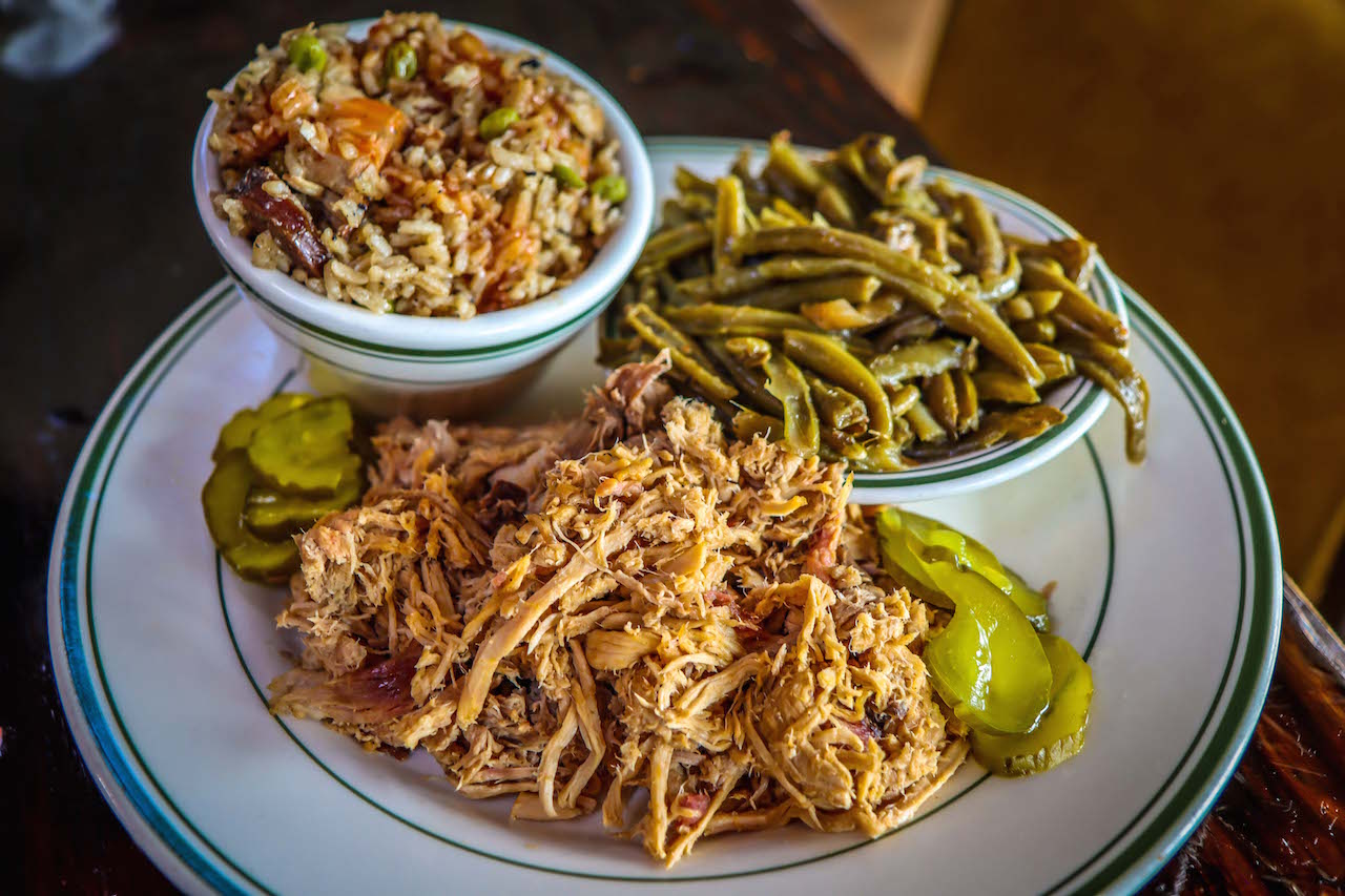 Barbecue Plate from Buxton Hall Barbecue in Asheville NC