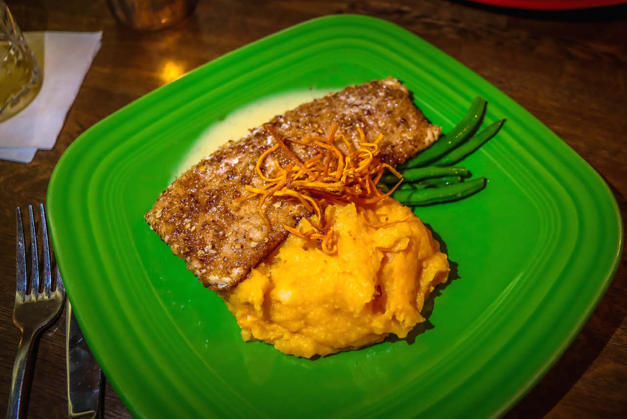 Pecan Crusted Trout from Corner Kitchen in Biltmore Village, Asheville NC