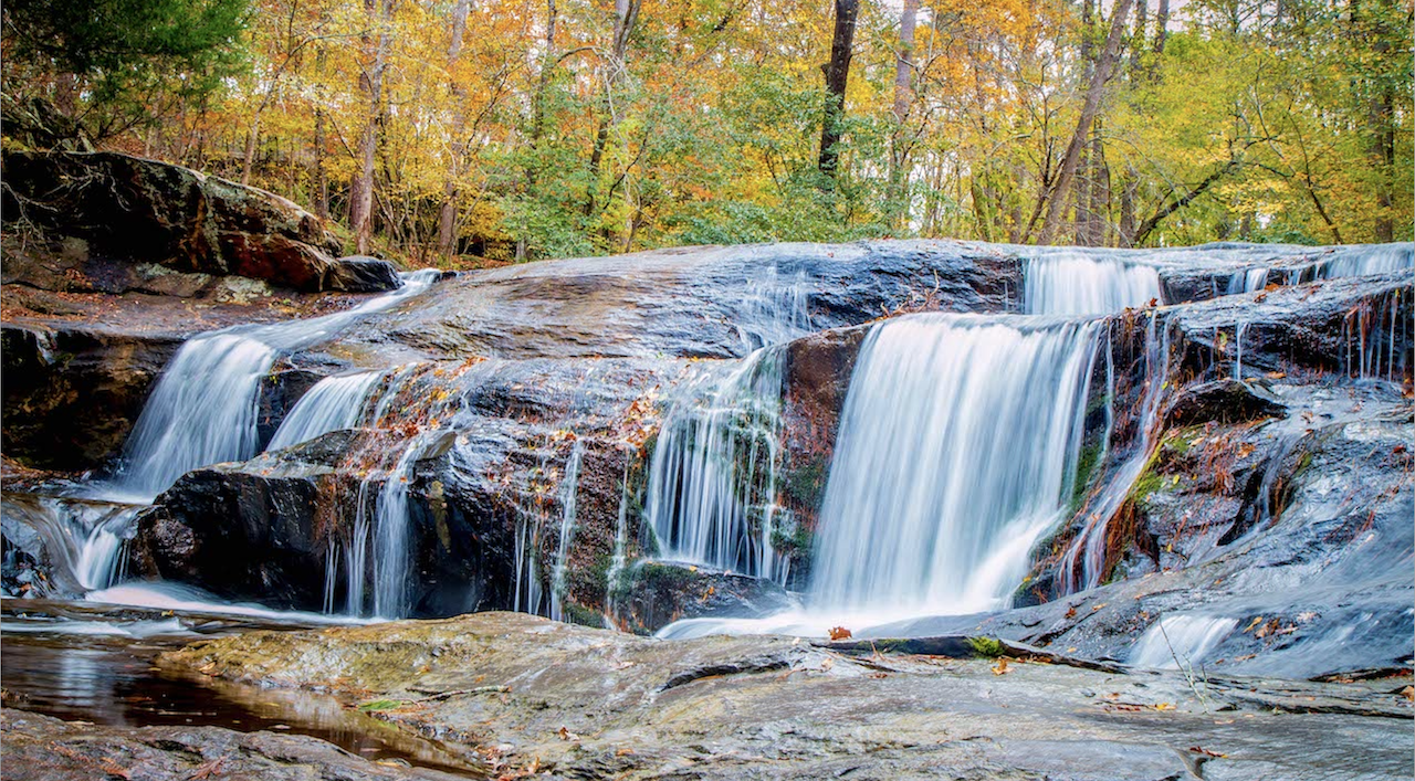 Allatoona Falls/Toonigh Creek Falls at Olde Rope Mill Park in Woodstock GA