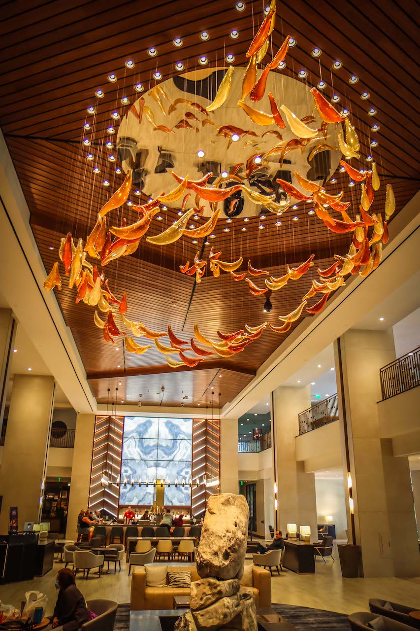 Luxury resorts in North Carolina -Lobby of the Cherokee Tower at Harrah's Cherokee Casino in Cherokee NC